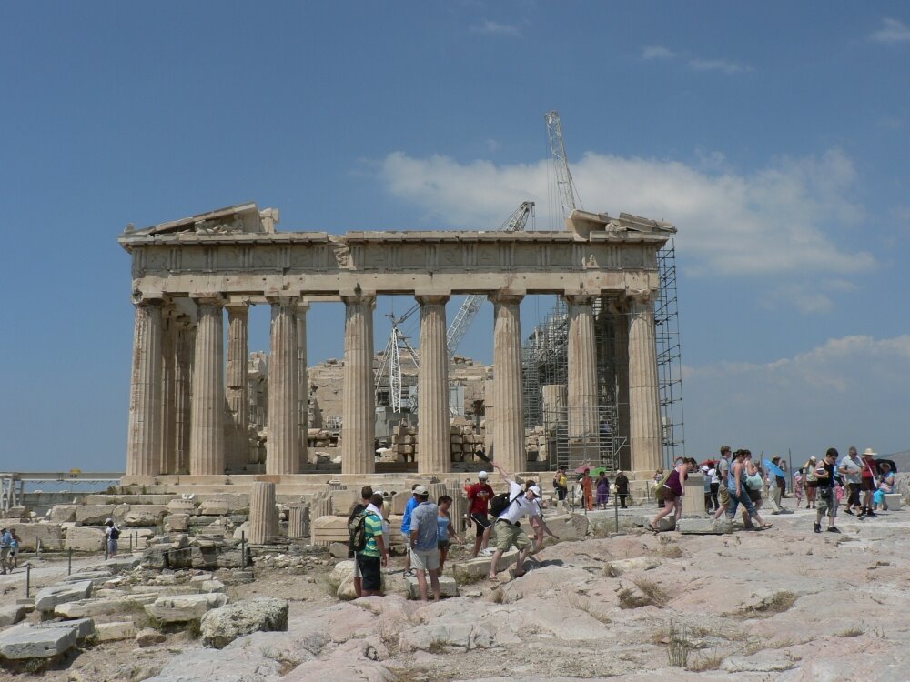 Athen - der Parthenon-Tempel für Athene auf der Akropolis by Peter und Ute