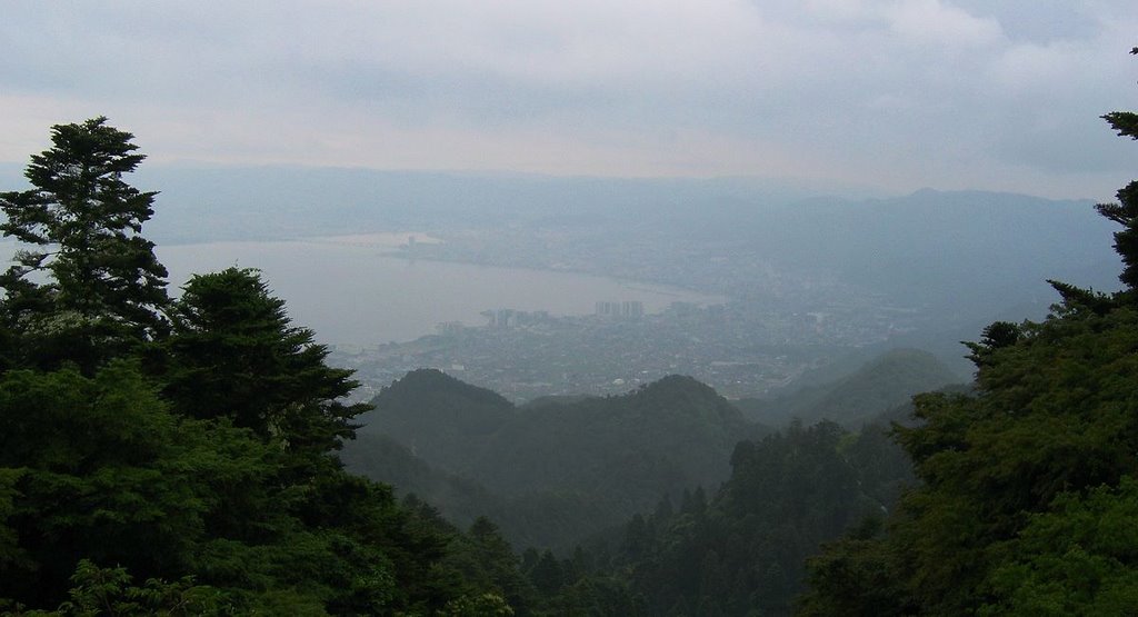 South Lake Biwa from Cable Enryaku-ji Station by Umiyama 海山