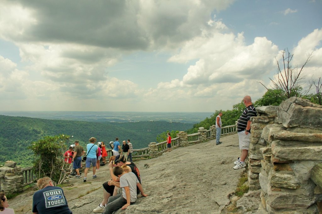 Visitors on the overlook by Roger Boardley