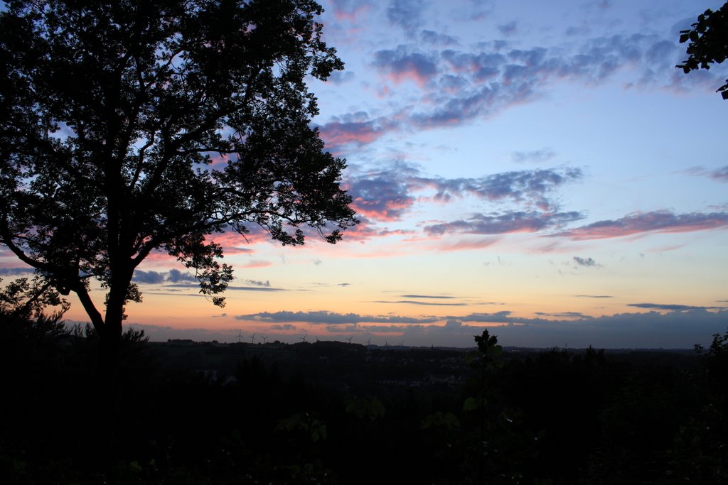 Blick von Lousberg bei Sonnenuntergang by neecarsten