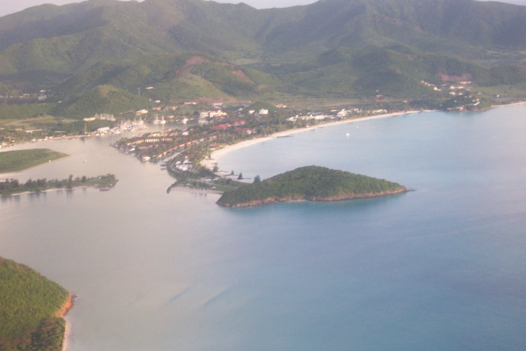 Jolly Harbour, Antigua - from Air by Travis Corneliusen