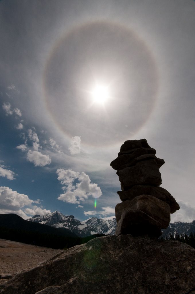 Solar Halo Above Rock Cairn by Eric Klaszus