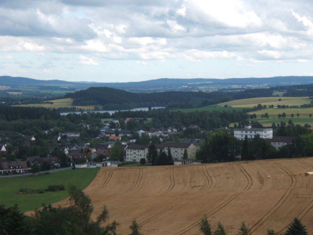 Hof, Blick vom Bismarckturm z. Untreusee by worai