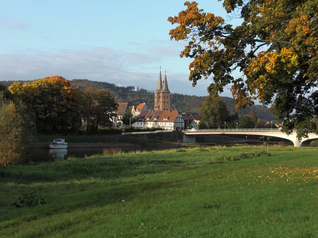 Höxter-weser...weserbrücke by f.h ehrenberger germany