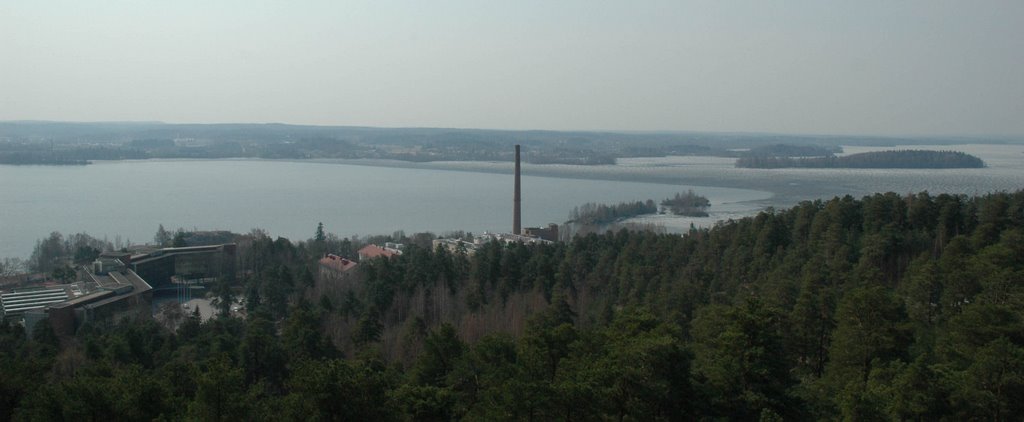 A view from Pyynikki observation tower towards south over Rosendahl hotel area and Pirkkala Village at the background by Aki Pitkäjärvi