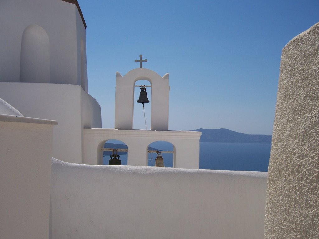 Santorini, church under sun by Christos_Panagopoulo…