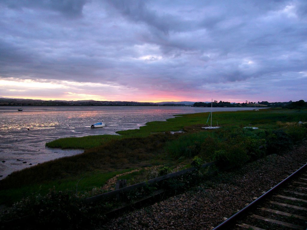 Sunset at low Tide by devoncountryside