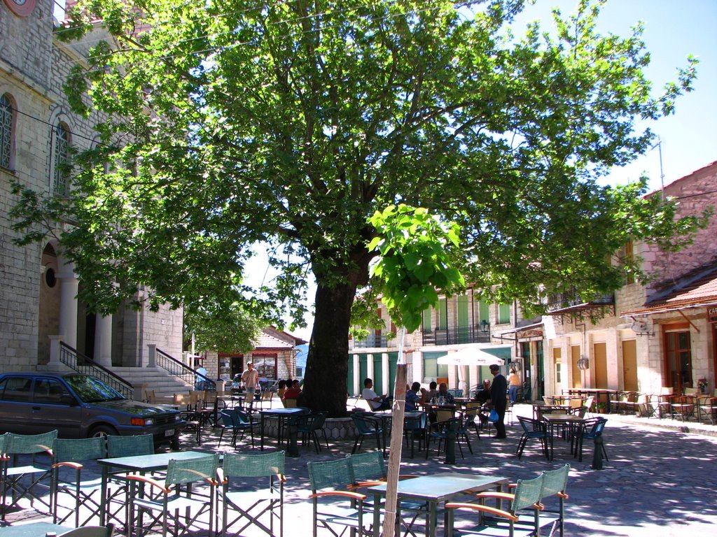 Platanos Village - Main square by Stavros Alexandris