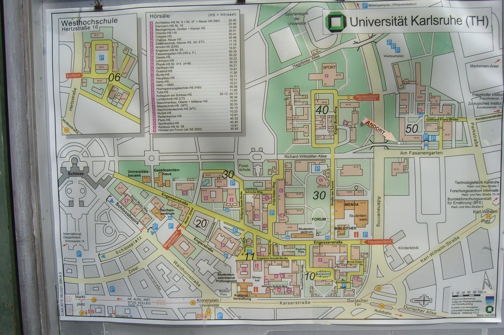 ELITE-Universität Karlsruhe (TH) Fridericiana - 3 Lageplan by Wirtschaftsingenieur