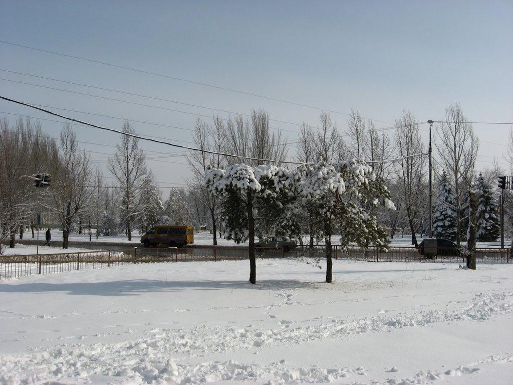 Сквер в 9 микрорайоне. Winter in the city. by Pavel Mashchenko