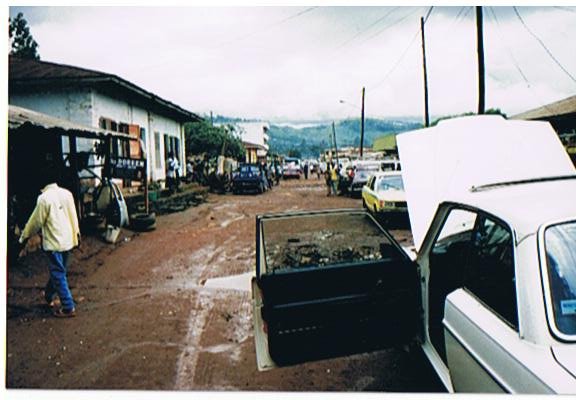 Street in downtown Bamenda by Abakwaboy