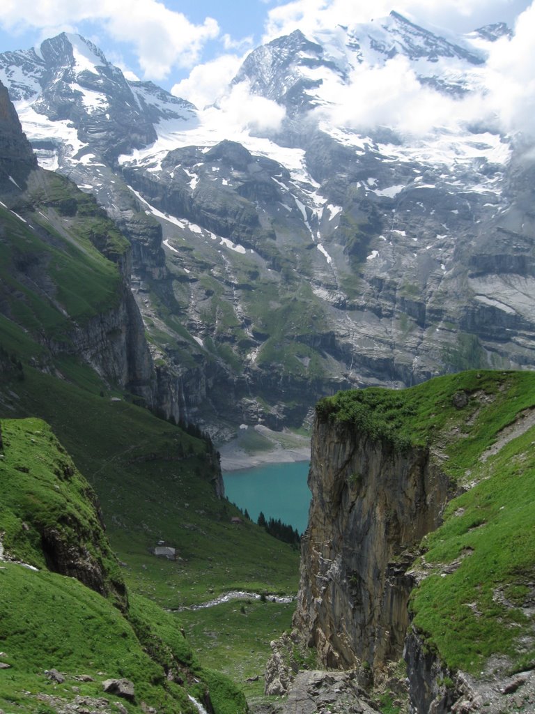 View down to Oeschinen Lake by jayembee1969