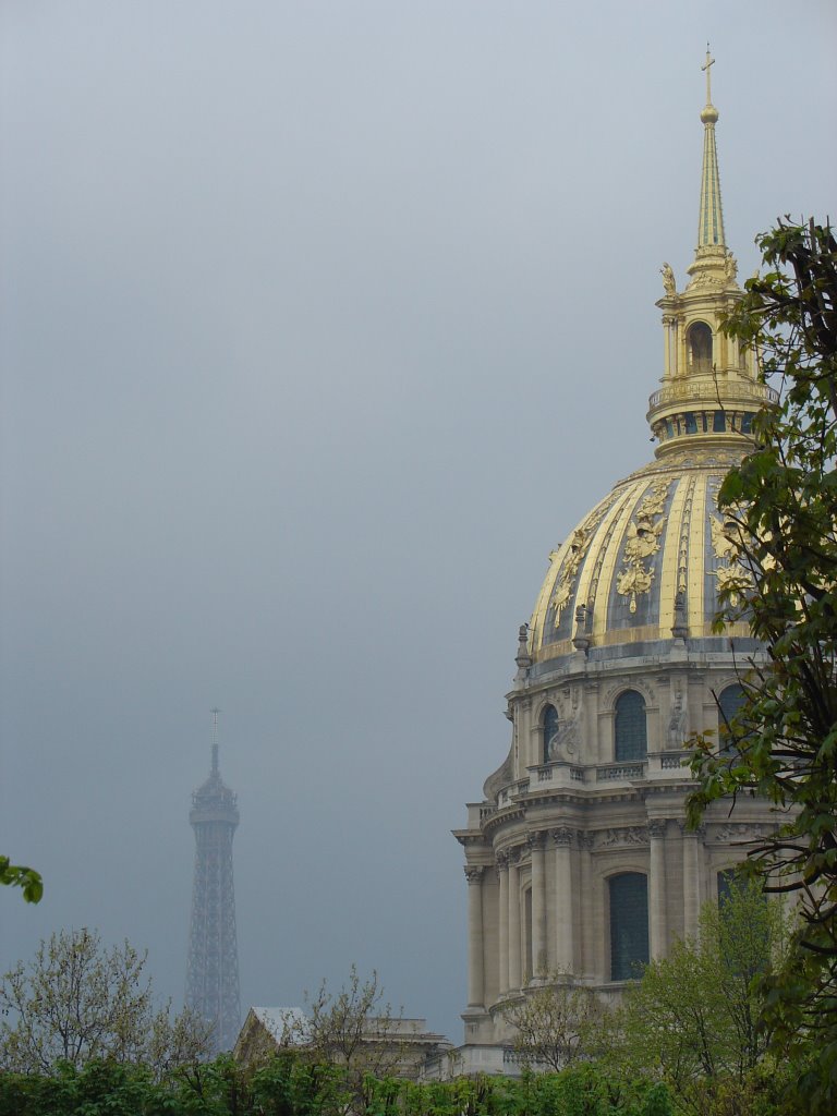 The Church of the Dome & La Tour Eiffel by Carlos Camacho-Roque