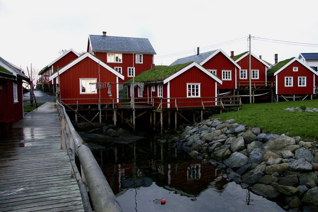 Fishing huts at Reine, Lofoten - Norway by Svein-Magne Tunli