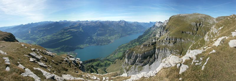 Wallensee from the top of the Churfisten by Fabien Rebeaud