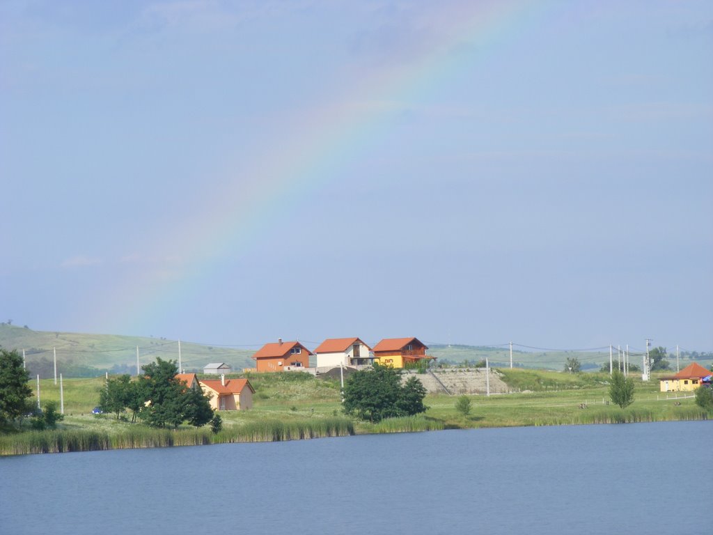 Rainbow at Vadna -lake by Tóthné Magdi