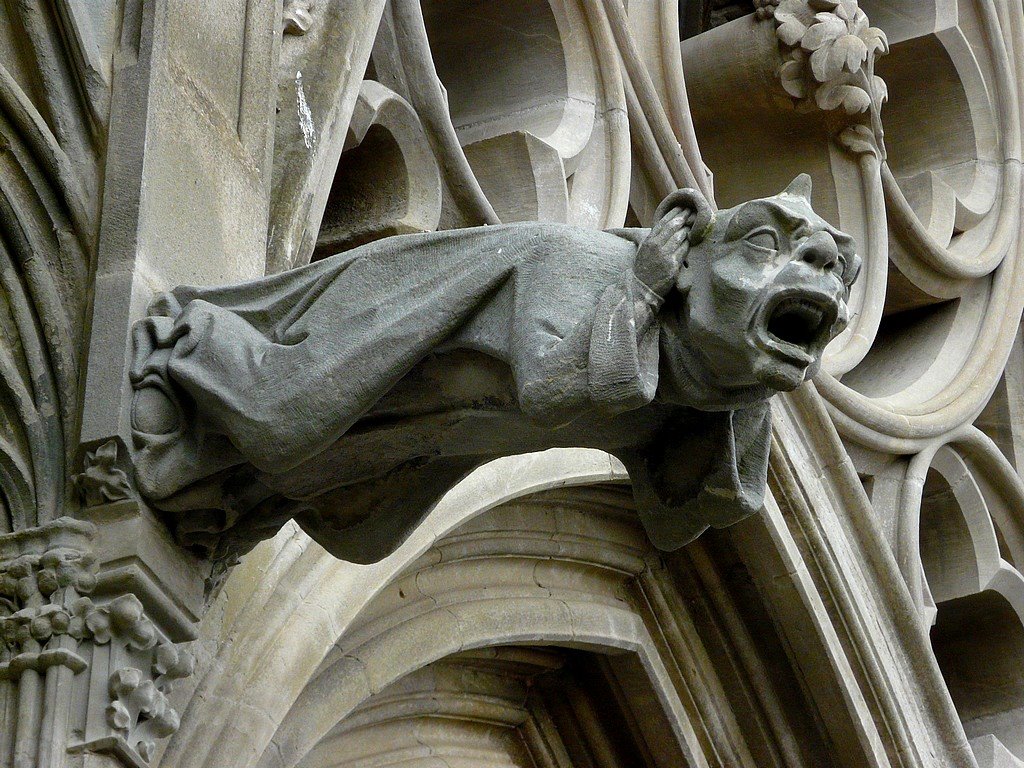 France, l'une des Gargouilles de l'église St Nazaire du XIe siècle à Carcassonne by Roger-11