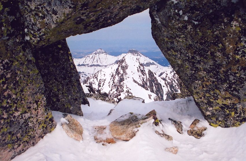 Window view from Baranie Rohy, April 2006 by Tomasz Swist