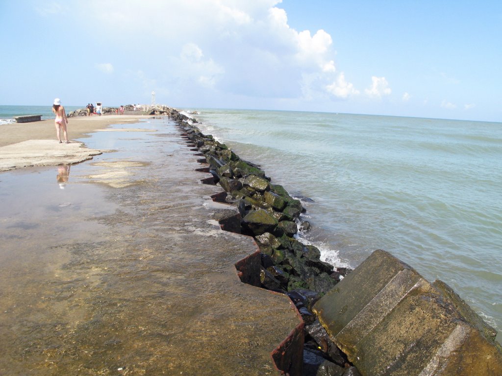 12-07-2009 Unión del Río Tecolutla con el Golfo de México, Tecolutla, Ver. by Esteban M. Luna (esmol). by ESTEBAN M. LUNA