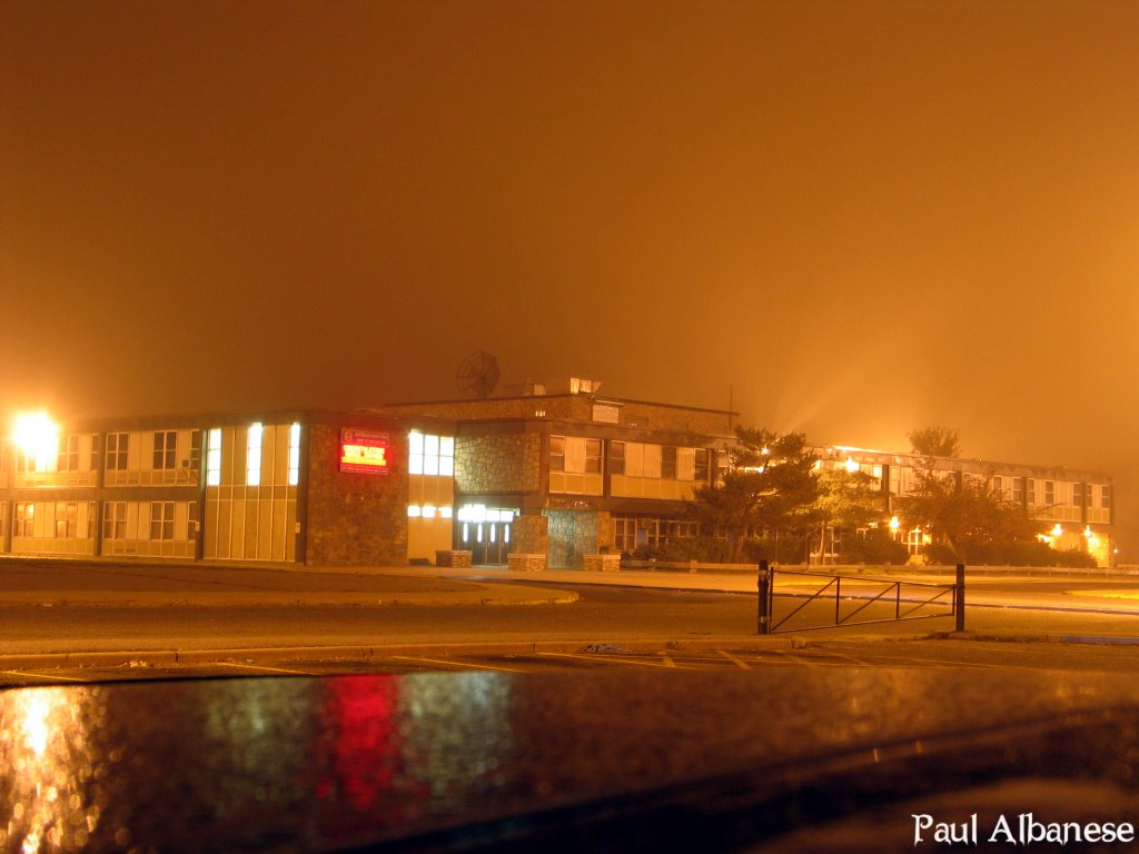 Centereach High School from parking lot by Paul D. Albanese