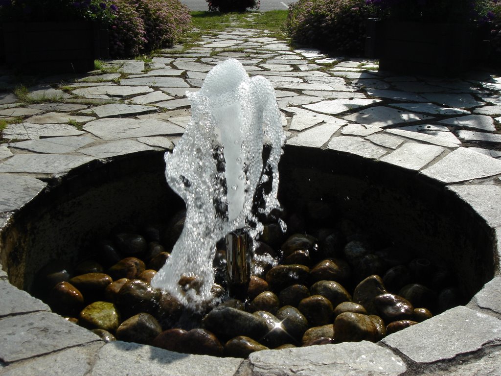 Tiny fountain, very hot day by Ritva Astikainen