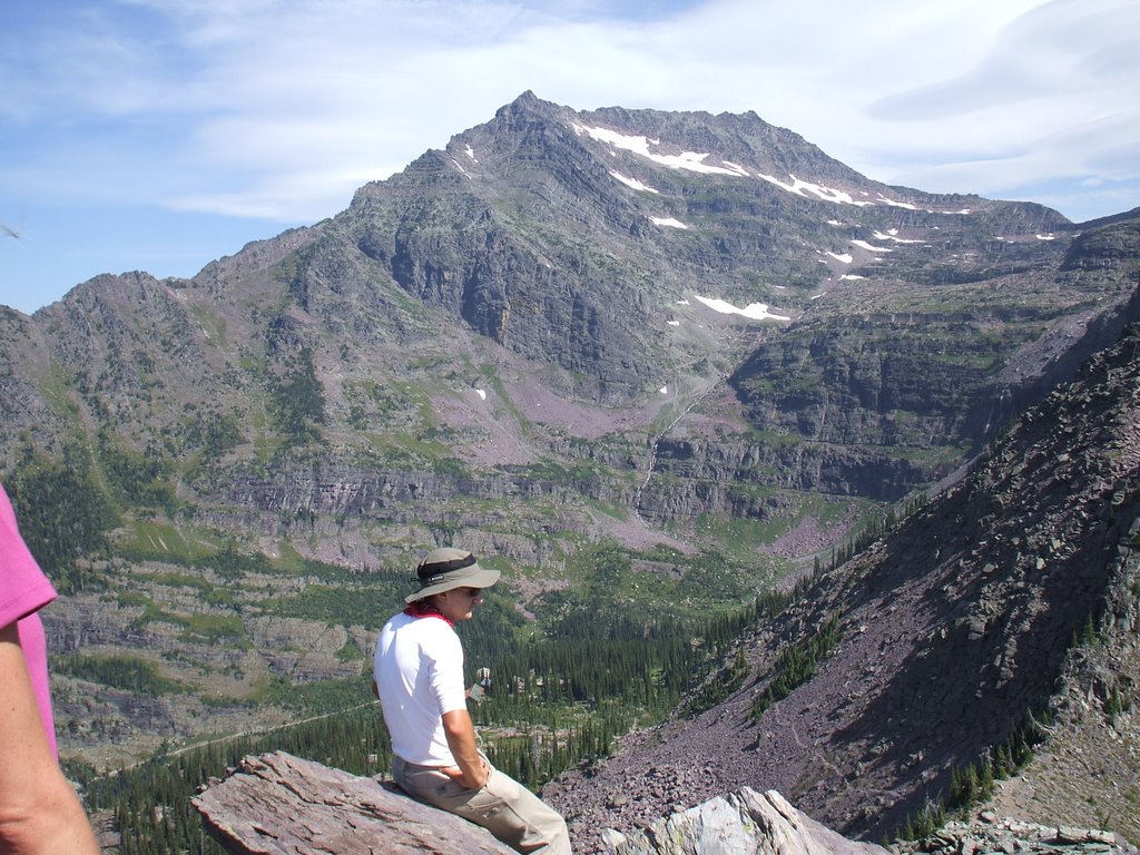 Climbing Lincoln Peak, Glacier National Park, Montana July 2007 by Gary Miotla