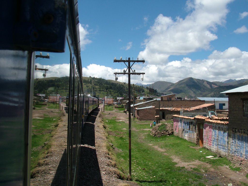 "The Andean Explorer" arriving at Sicuani, Peru by A Shropshire Lad