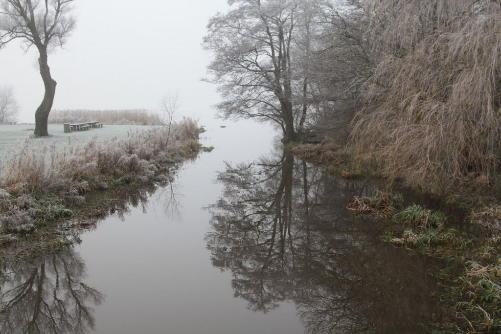 Vinter ved pølåen by john carstensen