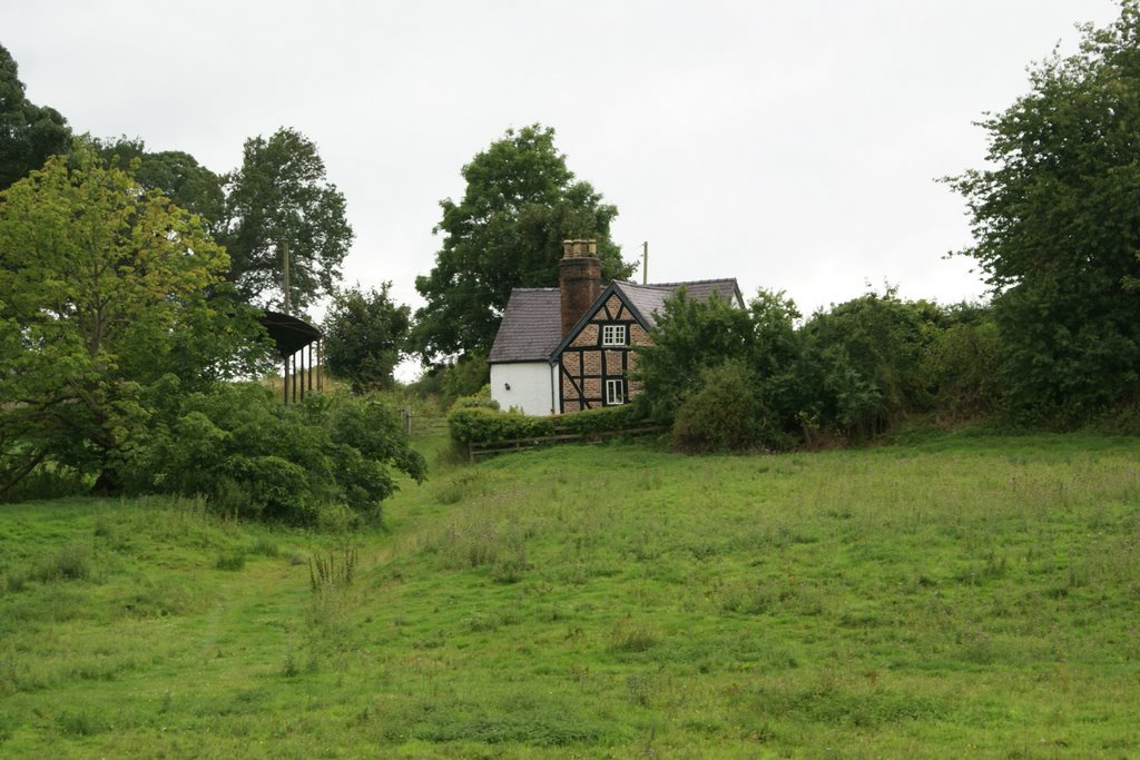 Black and white farmhouse, Erddig Hall by John Mulder