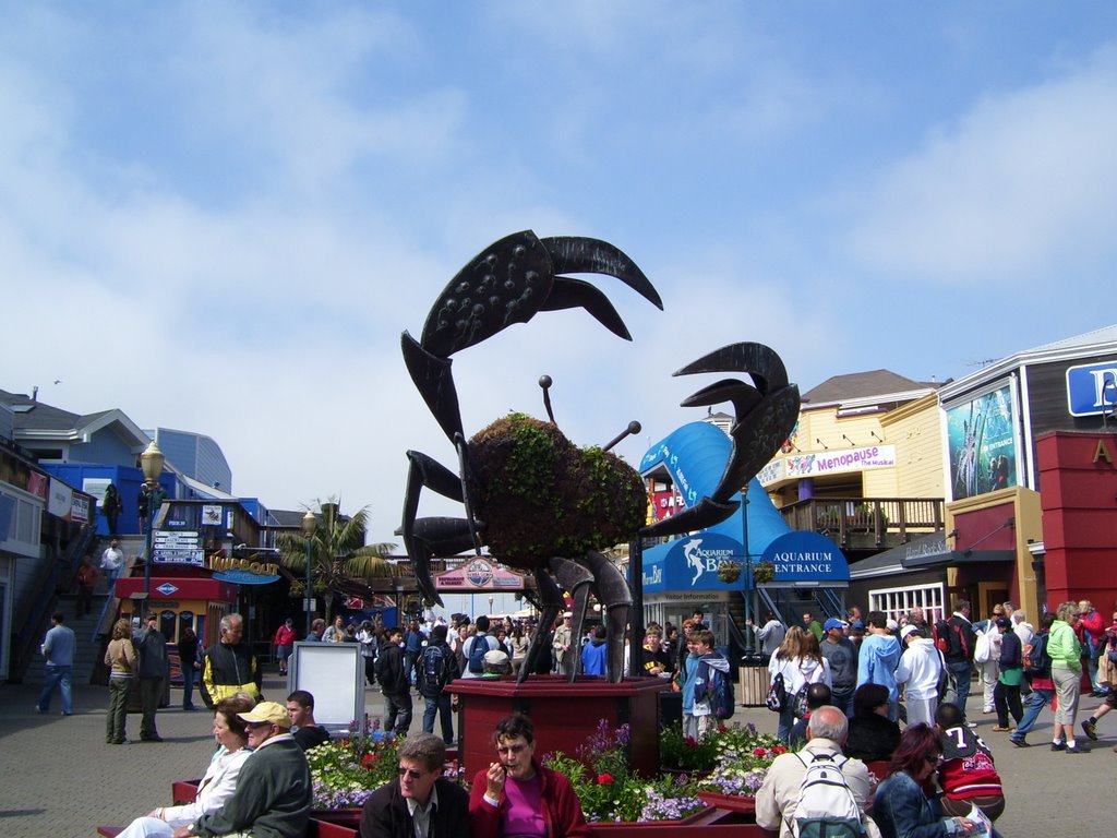 Crab sculpture at Pier 39 by thelegendofkb