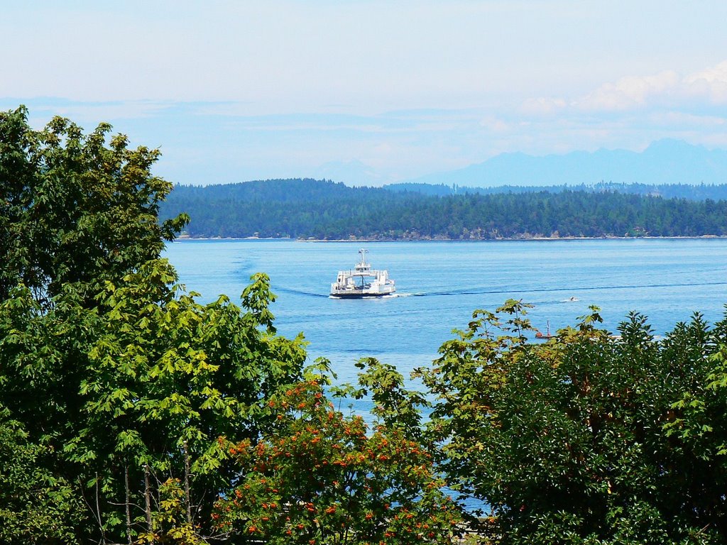 Ferry approaching Chemainus BC July 2009 by Brian B16