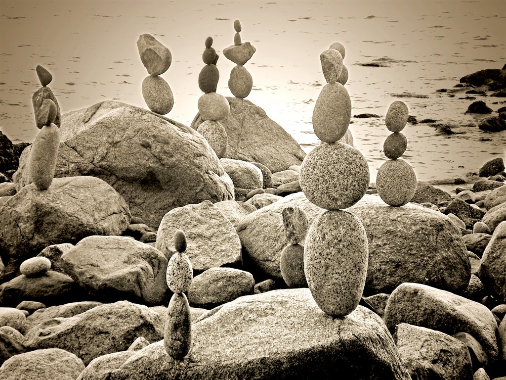 Stanley Park Stone Art by Peter Chan