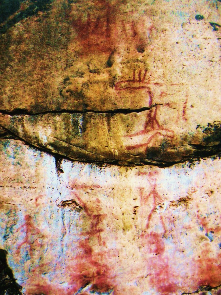 Prehistoric rock paintings at Astuvansalmi, May 2003 by hronty