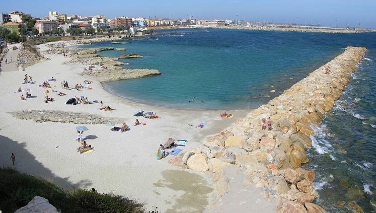 PORTO TORRES panorama da spiaggia lo scoglio lungo by Geffe