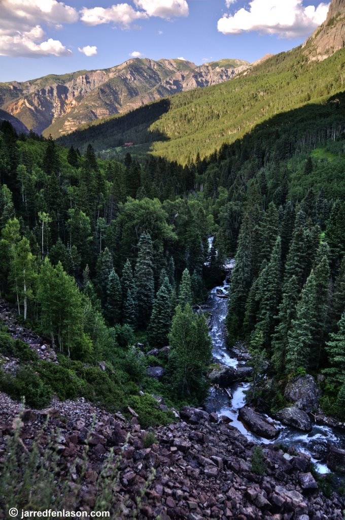 Traveling on Camp Bird Road in Ouray Colorado by Jarred Fenlason