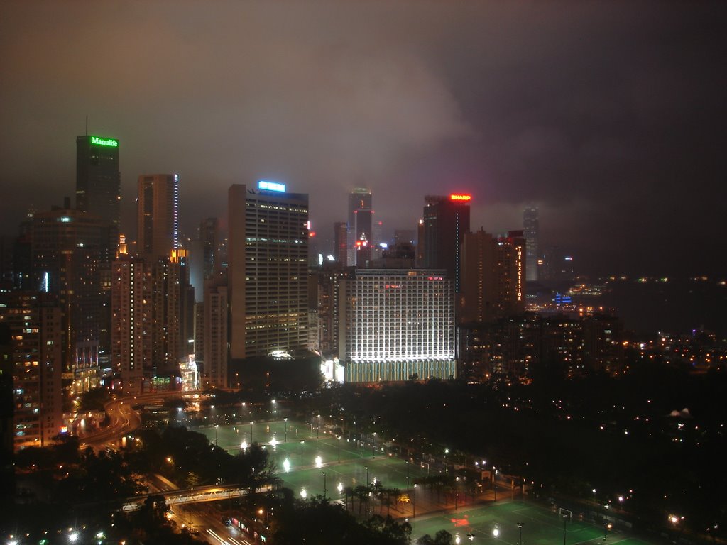 Hong Kong Night View from Metropark Hotel by Tony Chi