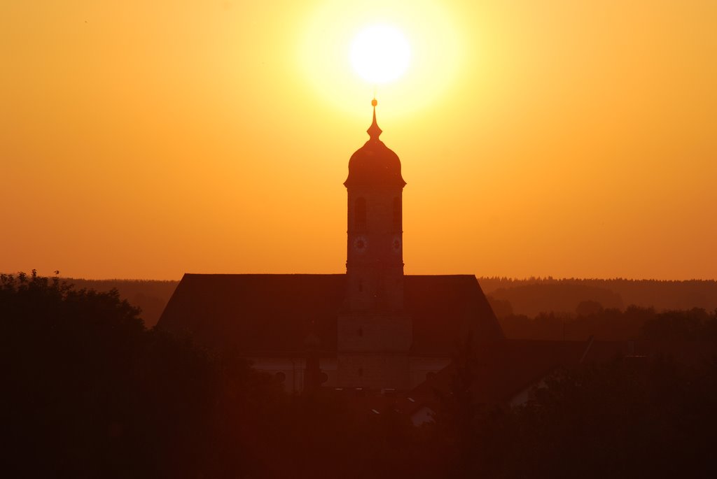 Kloster Weyarn im Sonnenuntergang by Reiseblog