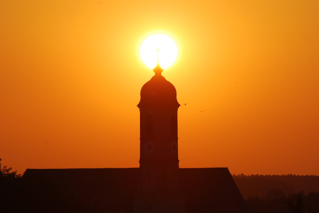 Kloster Weyarn im Sonnenuntergang by Reiseblog