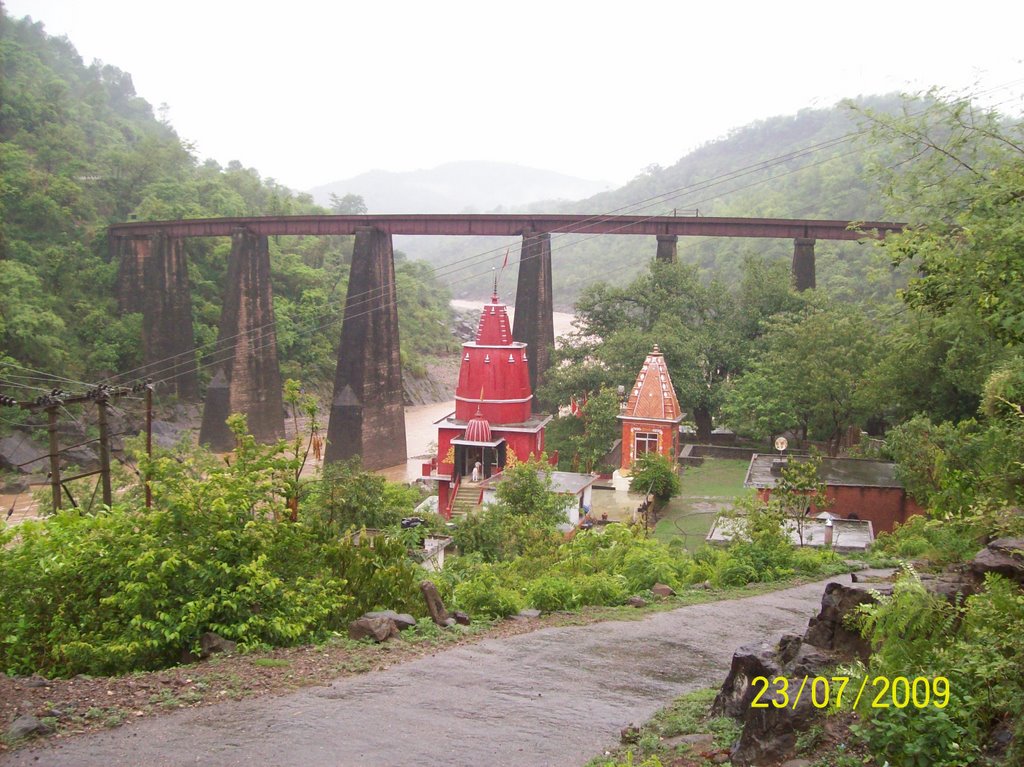 Hanumaan Ji Temple & Railway Bridge by Parbodh C Bali