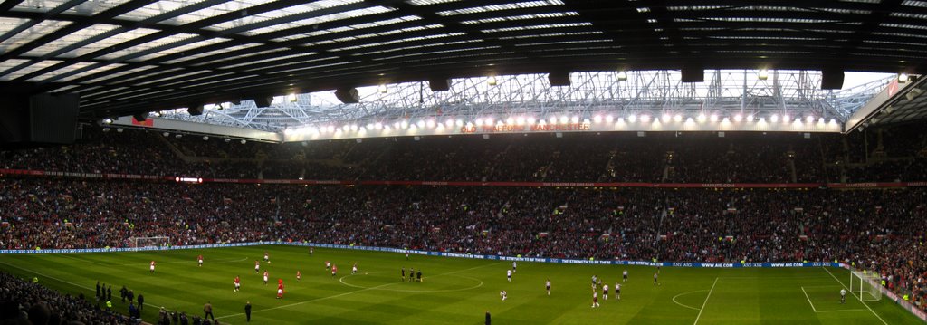 Old trafford panoramic south stand by c russell