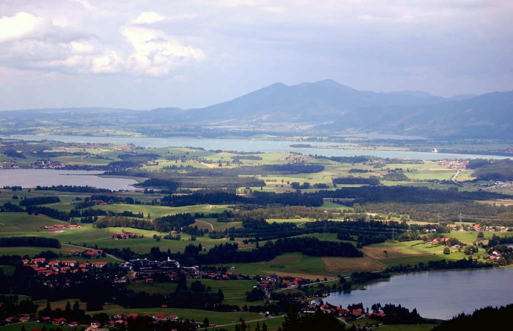 Pfronten, Aussicht vom Falkenstein zum Forggen,- Hopfen- und Weissensee by Rene68