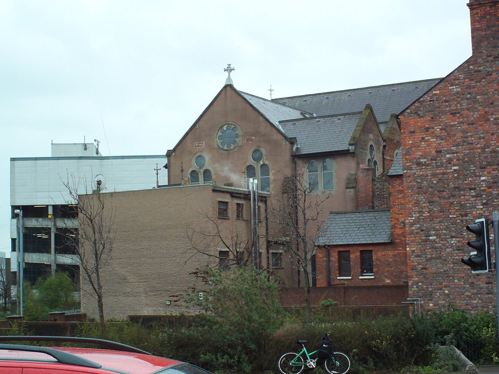 A sacred corner of old merchant Belfast, rear of St. Patrick's at Frederick St. / N. Queen St., Belfast, U.K. by lcb1