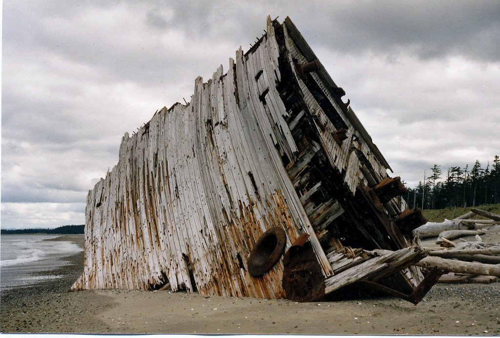 Pesuta wreck. Picture was taken in 1979. BC Canada by listed