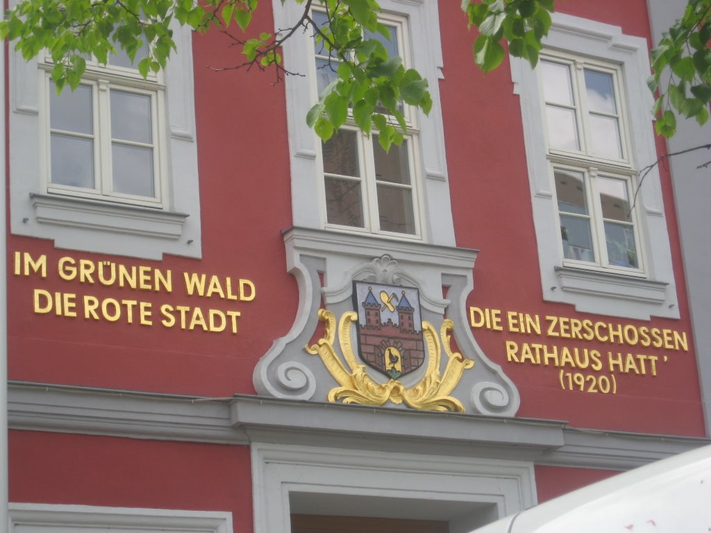 Suhl - Rathaus Front Inschrift by mico2009