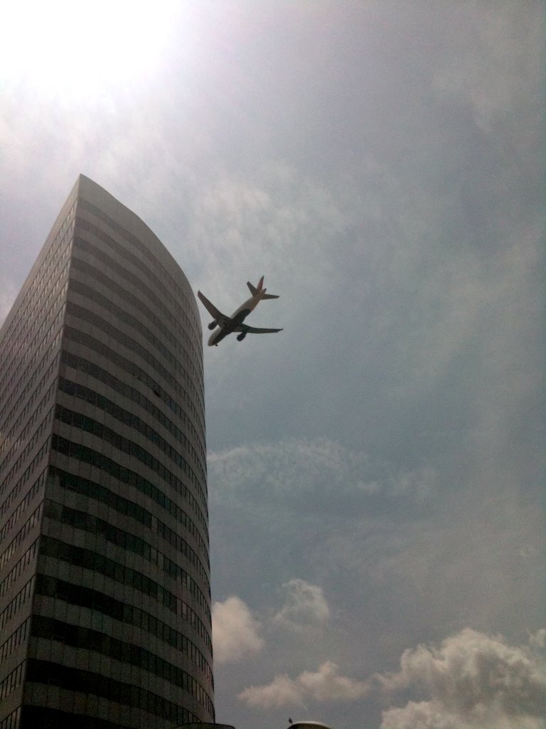 Plane Flying Low to Reagan National by RayHoughton