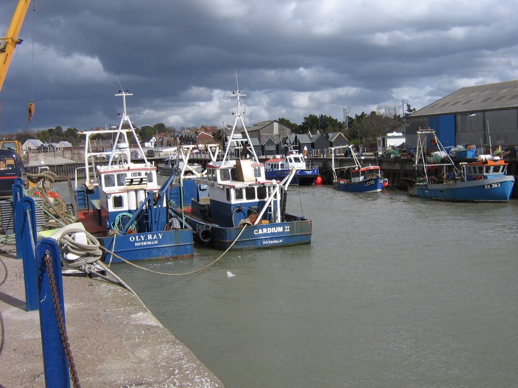 WHITSTABLE, KENT, UK: FISHING BOATS IN THE HARBOUR by Elizabeth H. Roome