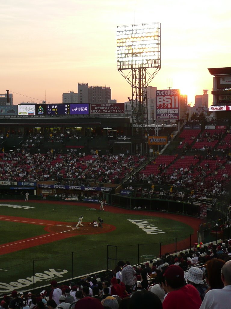 Sunset view of the Kleenex stadium by pochomskii