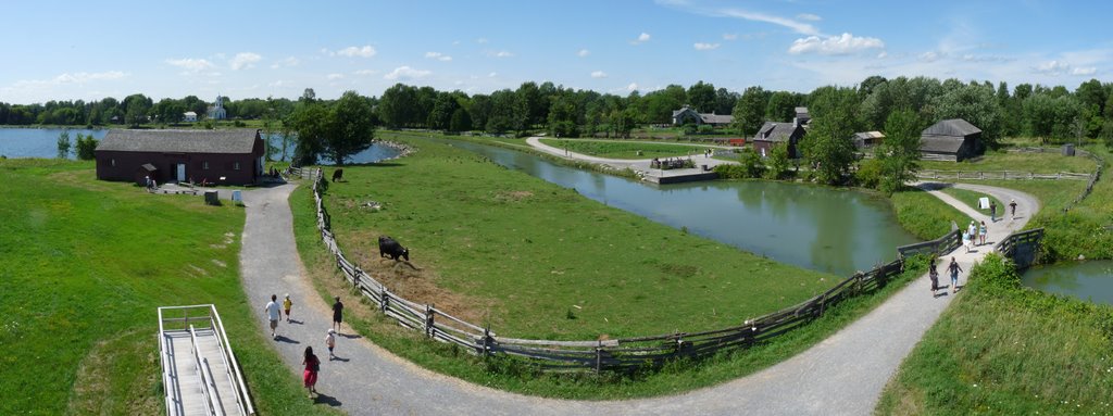 Upper Canada Village. Wide panoramic view northwest from Signal Tower. Summer 2009 by januszl