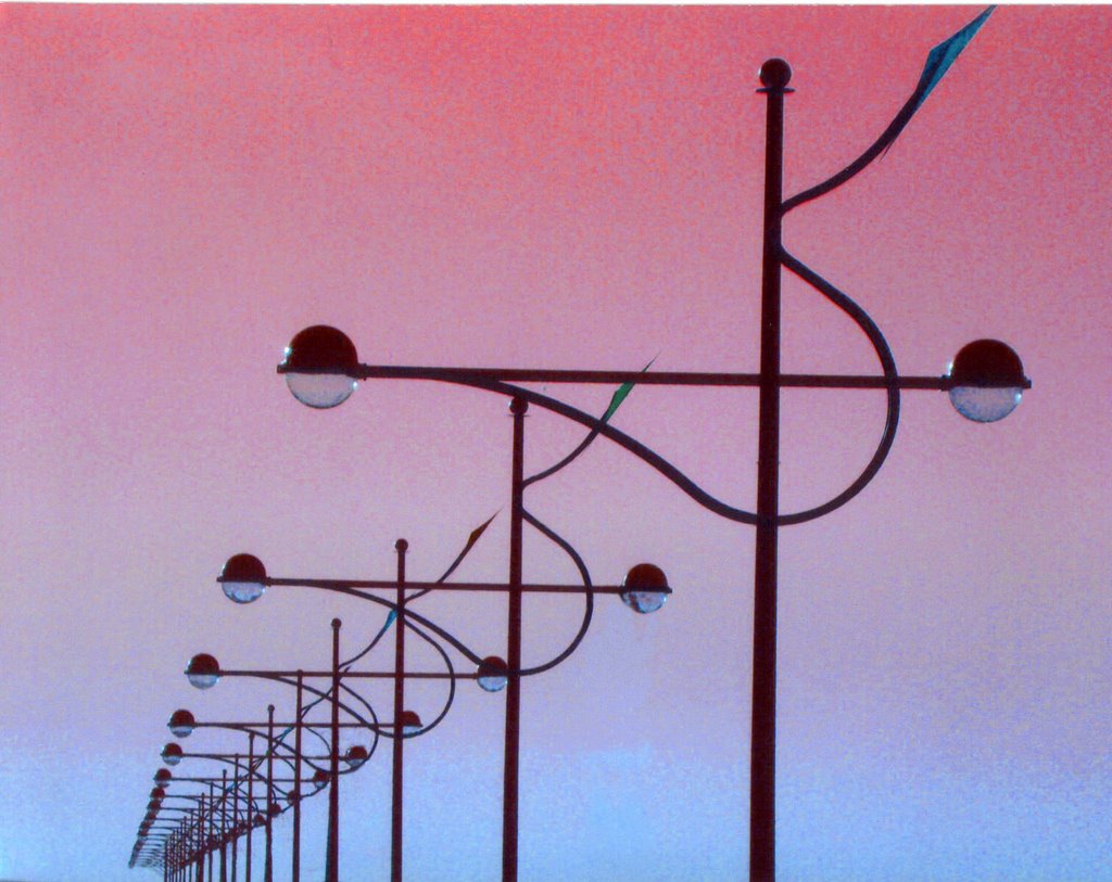 Funky street lights on Prom by TeeGee