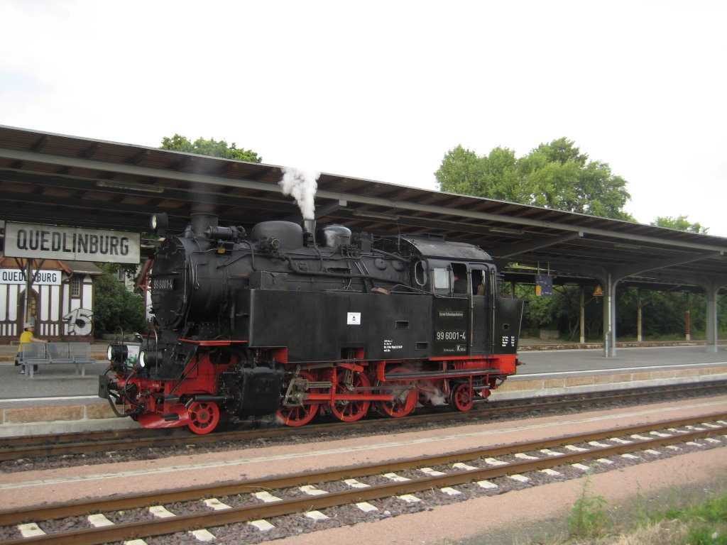 Dampflok der HSB Strecke Quedlinburg - Gernrode, im Bahnhof Quedlinburg by bergameise